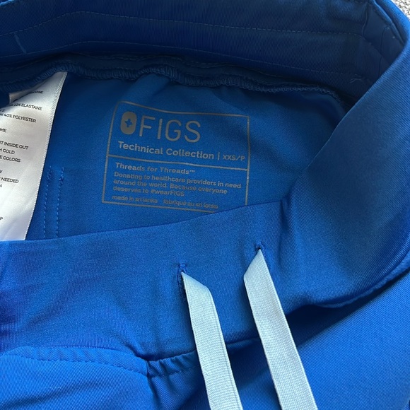 Figs XXS Petite Royal Blue High Waisted 2.0 Zamora Jogger Scrub Pants - Picture 2 of 2